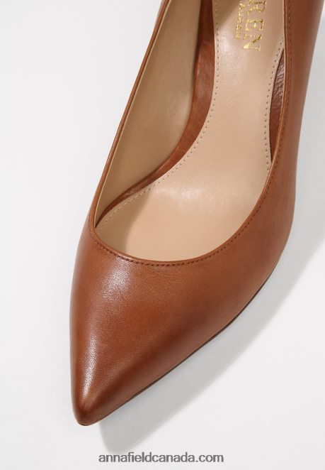 Anna Field Women Lanette Leather Pump Classic Heels Deep Saddle Tan H42J4Z1732