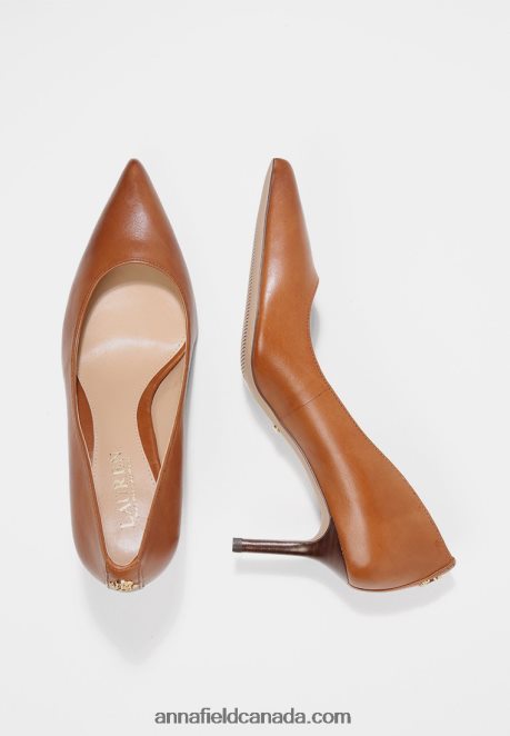 Anna Field Women Lanette Leather Pump Classic Heels Deep Saddle Tan H42J4Z1732