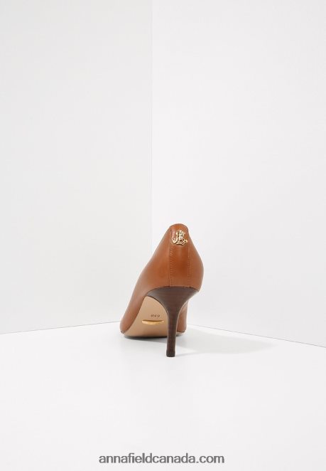 Anna Field Women Lanette Leather Pump Classic Heels Deep Saddle Tan H42J4Z1732