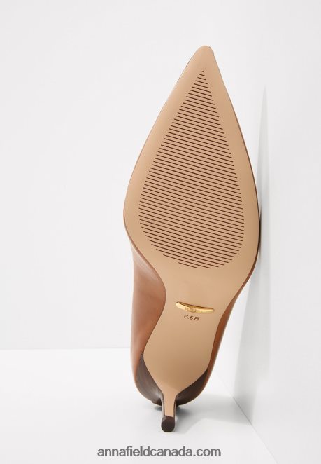 Anna Field Women Lanette Leather Pump Classic Heels Deep Saddle Tan H42J4Z1732