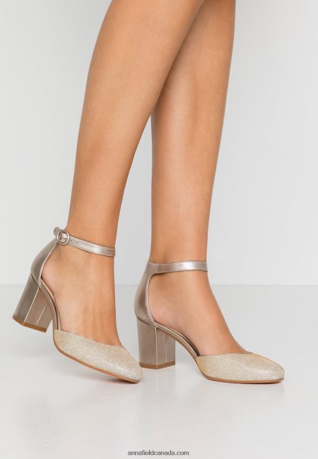 Anna Field Women Leather Classic Heels Champagne H42J4Z1599