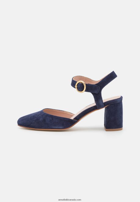 Anna Field Women Leather Classic Heels Dark Blue H42J4Z1612