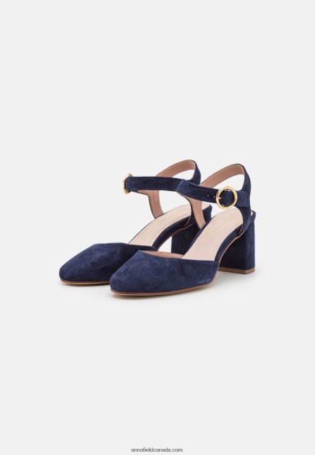 Anna Field Women Leather Classic Heels Dark Blue H42J4Z1612