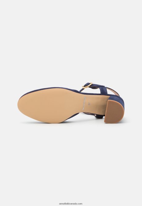 Anna Field Women Leather Classic Heels Dark Blue H42J4Z1612