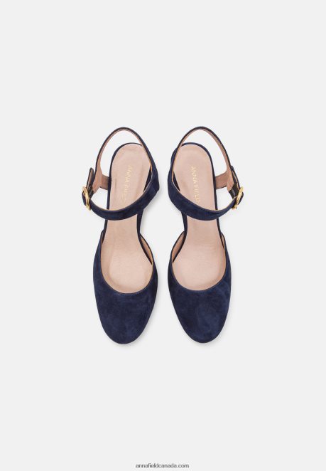 Anna Field Women Leather Classic Heels Dark Blue H42J4Z1612