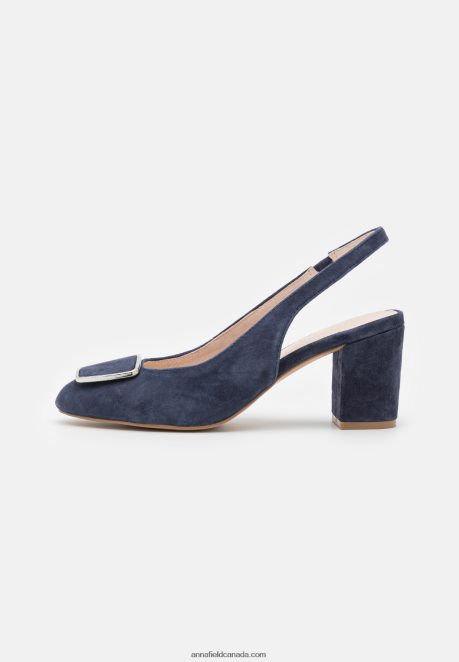 Anna Field Women Leather Classic Heels Dark Blue H42J4Z1618