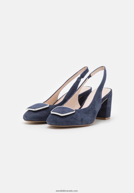 Anna Field Women Leather Classic Heels Dark Blue H42J4Z1618