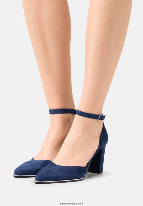 Anna Field Women Leather Classic Heels Dark Blue H42J4Z1633