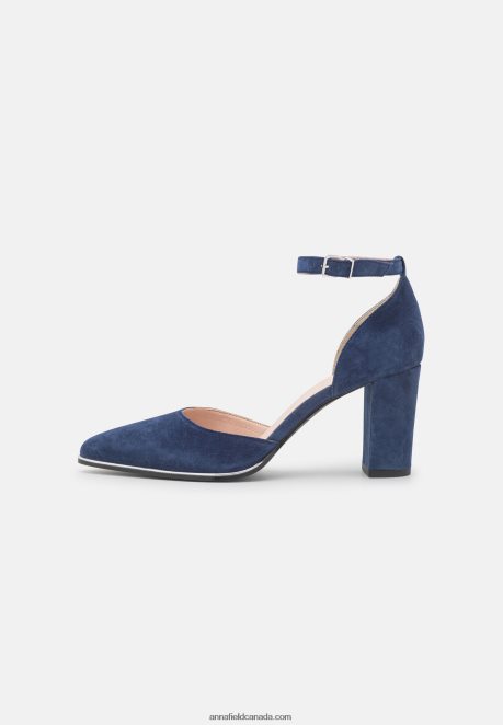 Anna Field Women Leather Classic Heels Dark Blue H42J4Z1633