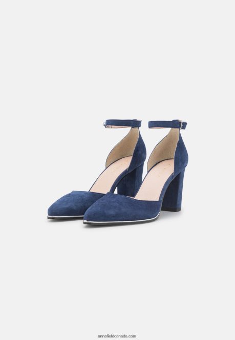 Anna Field Women Leather Classic Heels Dark Blue H42J4Z1633