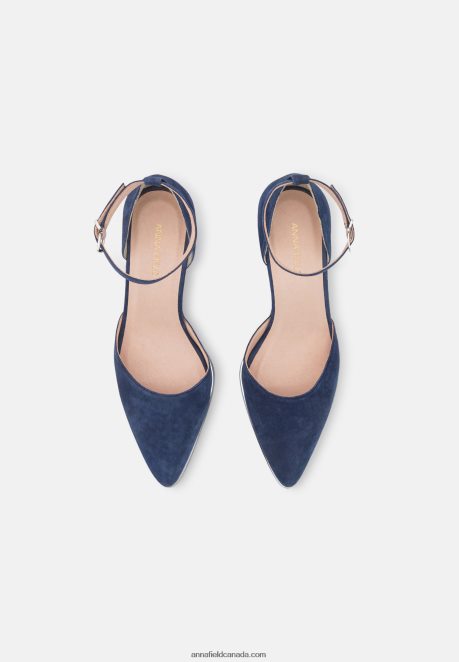 Anna Field Women Leather Classic Heels Dark Blue H42J4Z1633