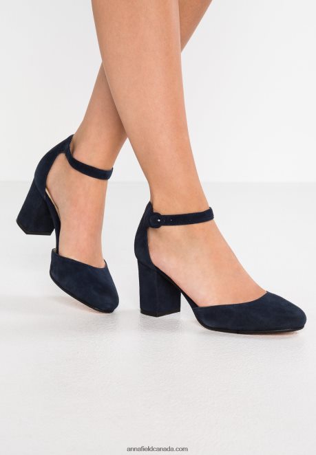 Anna Field Women Leather Classic Heels Dark Blue H42J4Z1640