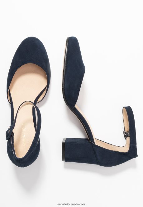 Anna Field Women Leather Classic Heels Dark Blue H42J4Z1640
