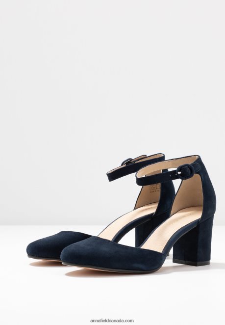 Anna Field Women Leather Classic Heels Dark Blue H42J4Z1640