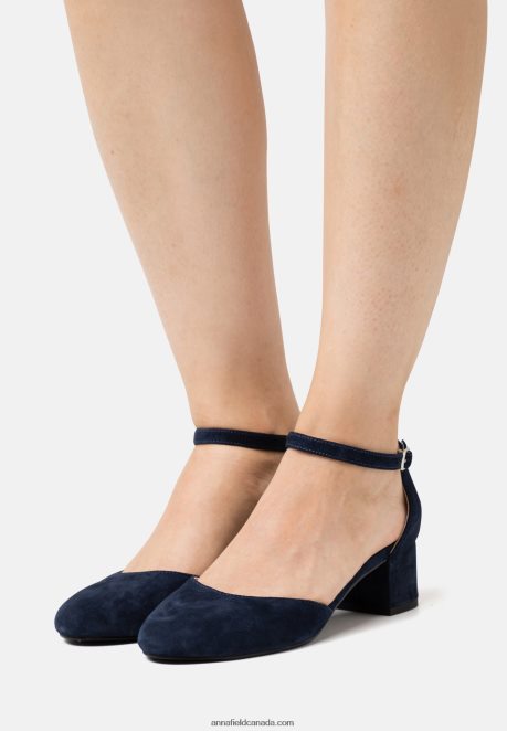Anna Field Women Leather Classic Heels Dark Blue H42J4Z1655