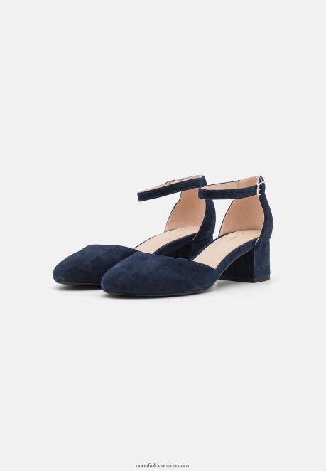 Anna Field Women Leather Classic Heels Dark Blue H42J4Z1655