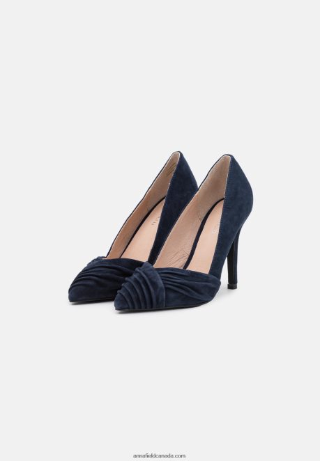 Anna Field Women Leather Classic Heels Dark Blue H42J4Z1665
