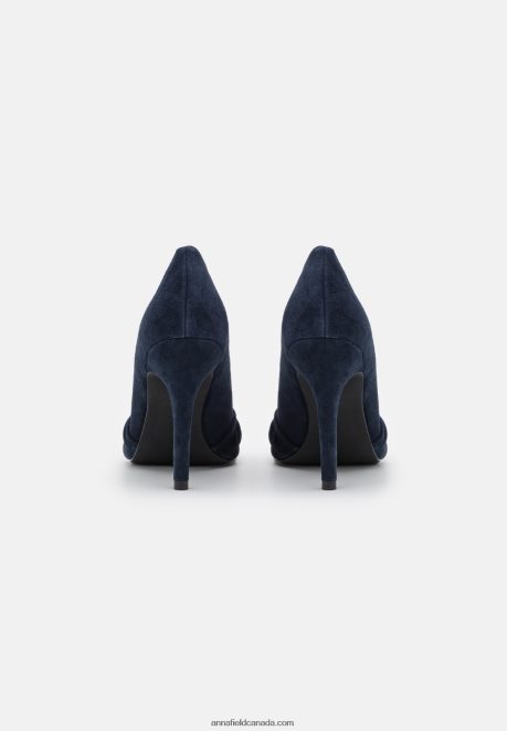 Anna Field Women Leather Classic Heels Dark Blue H42J4Z1665
