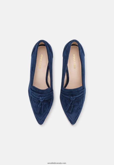 Anna Field Women Leather Classic Heels Dark Blue H42J4Z1667