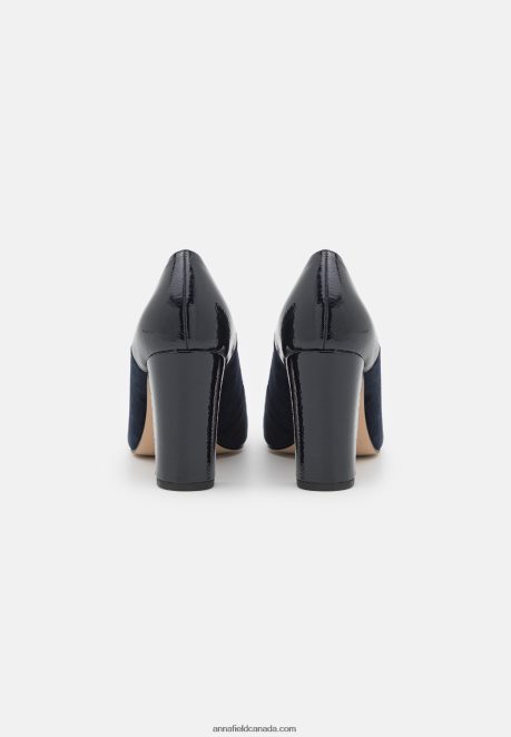 Anna Field Women Leather Classic Heels Dark Blue H42J4Z1672