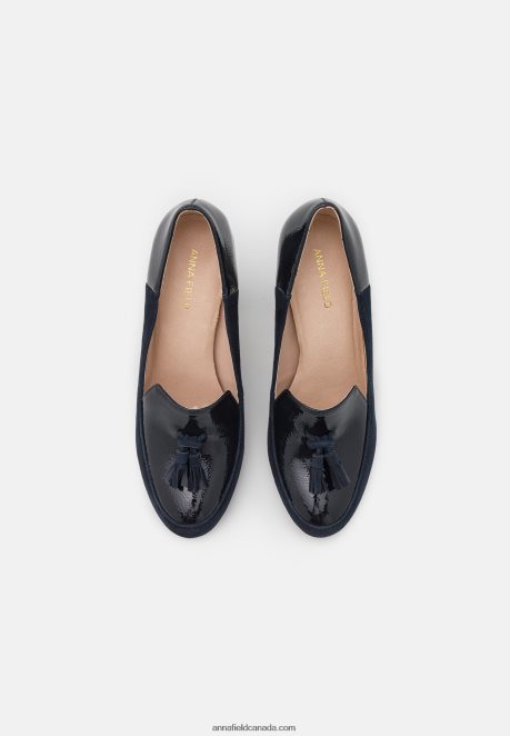 Anna Field Women Leather Classic Heels Dark Blue H42J4Z1672