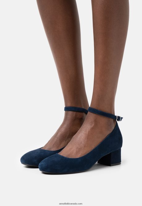 Anna Field Women Leather Classic Heels Dark Blue H42J4Z1687