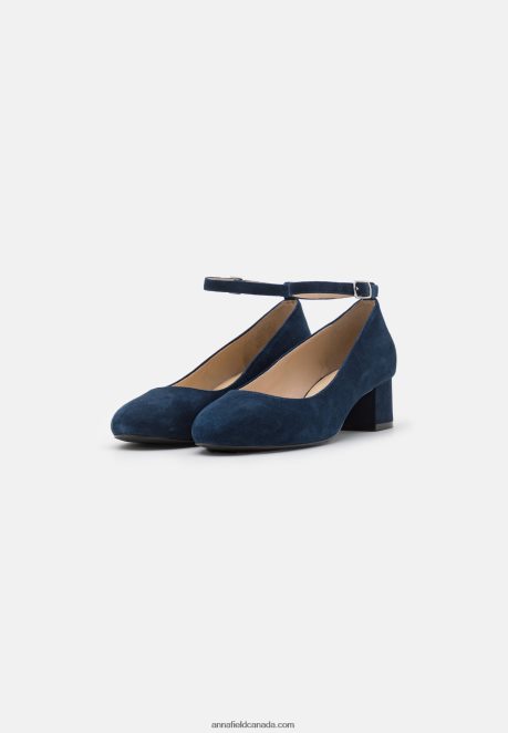 Anna Field Women Leather Classic Heels Dark Blue H42J4Z1687