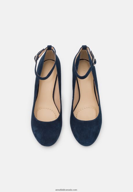 Anna Field Women Leather Classic Heels Dark Blue H42J4Z1687
