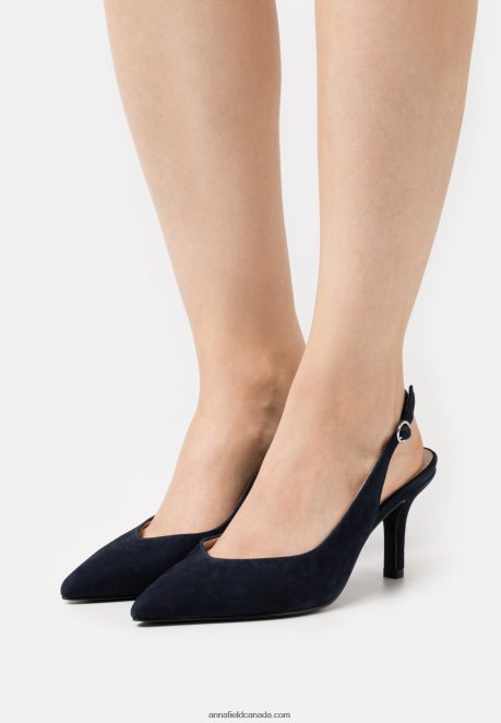 Anna Field Women Leather Classic Heels Dark Blue H42J4Z1690