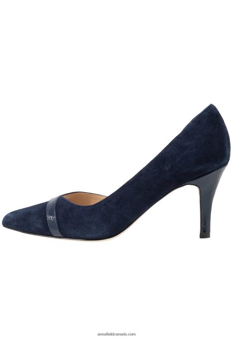 Anna Field Women Leather Classic Heels Dark Blue H42J4Z1755