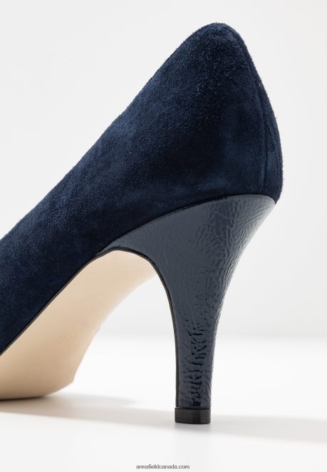 Anna Field Women Leather Classic Heels Dark Blue H42J4Z1755