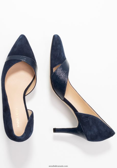 Anna Field Women Leather Classic Heels Dark Blue H42J4Z1755