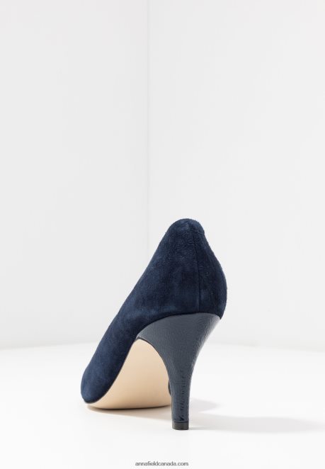 Anna Field Women Leather Classic Heels Dark Blue H42J4Z1755