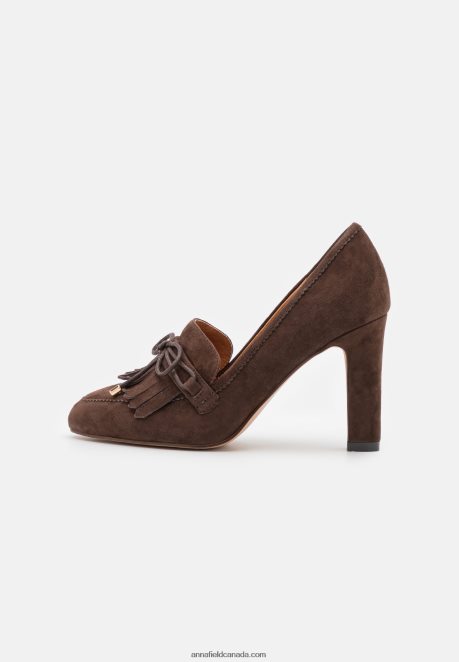 Anna Field Women Leather Classic Heels Dark Brown H42J4Z1681