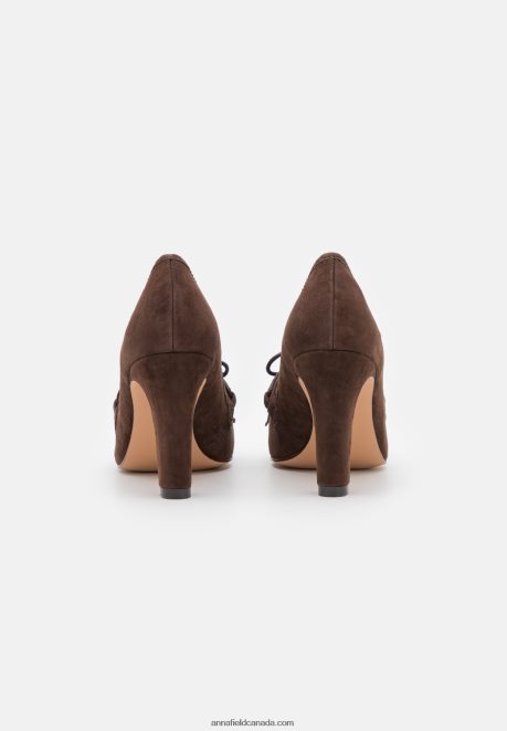 Anna Field Women Leather Classic Heels Dark Brown H42J4Z1681