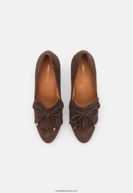 Anna Field Women Leather Classic Heels Dark Brown H42J4Z1681