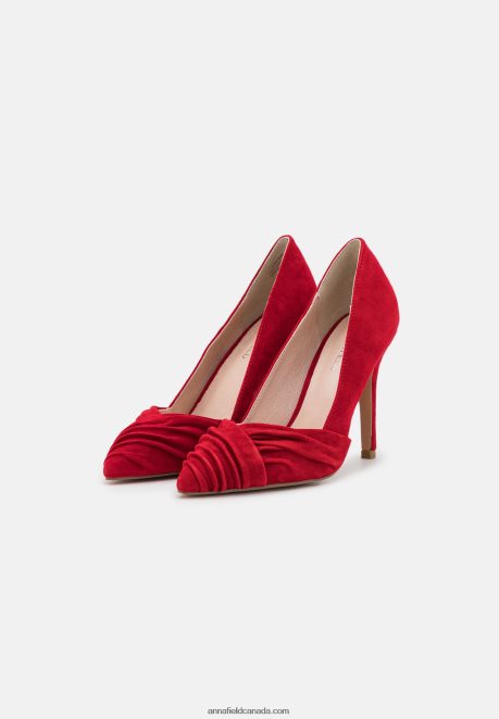 Anna Field Women Leather Classic Heels Dark Red H42J4Z1669