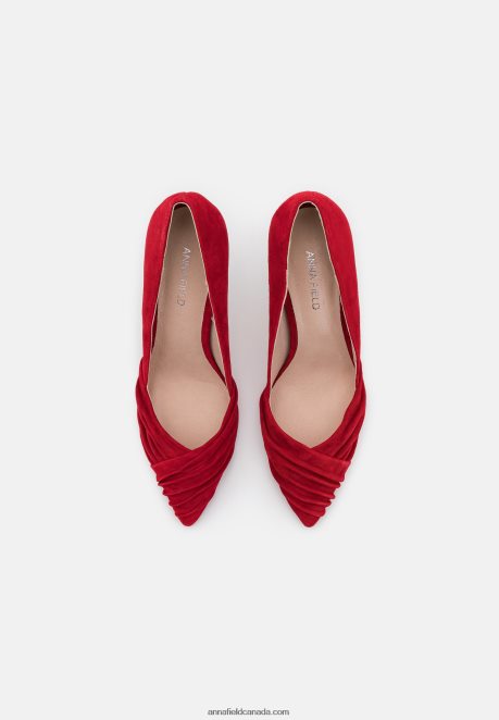 Anna Field Women Leather Classic Heels Dark Red H42J4Z1669