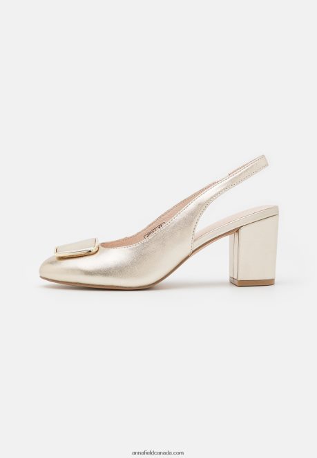 Anna Field Women Leather Classic Heels Gold H42J4Z1630