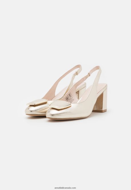 Anna Field Women Leather Classic Heels Gold H42J4Z1630