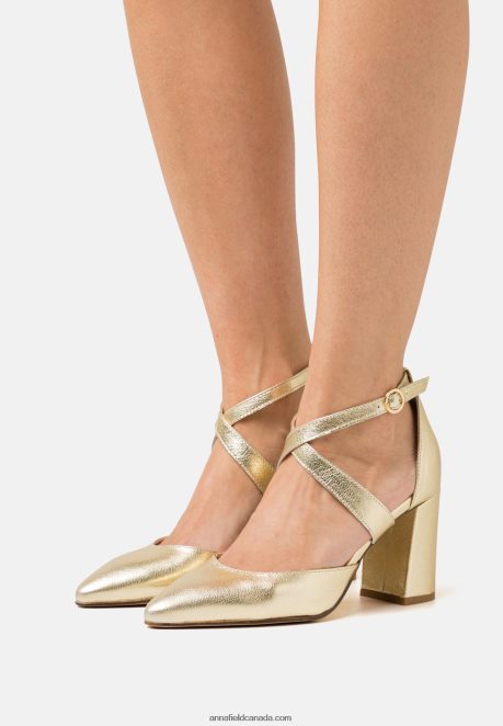 Anna Field Women Leather Classic Heels Gold H42J4Z1639