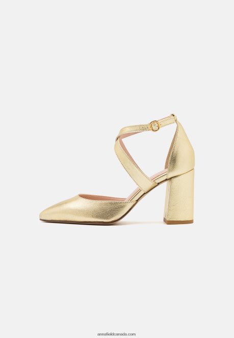 Anna Field Women Leather Classic Heels Gold H42J4Z1639