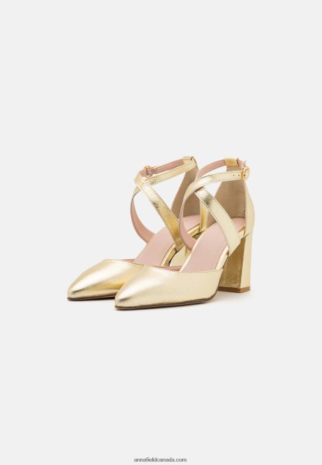 Anna Field Women Leather Classic Heels Gold H42J4Z1639