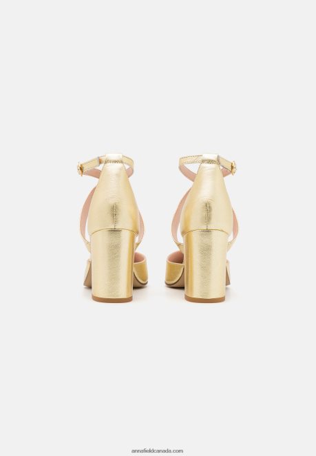 Anna Field Women Leather Classic Heels Gold H42J4Z1639