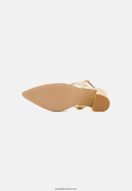Anna Field Women Leather Classic Heels Gold H42J4Z1639