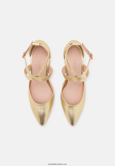 Anna Field Women Leather Classic Heels Gold H42J4Z1639