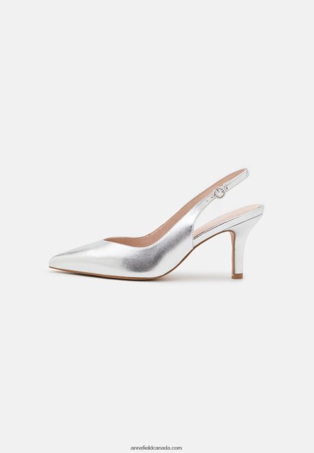 Anna Field Women Leather Classic Heels Silver H42J4Z1637