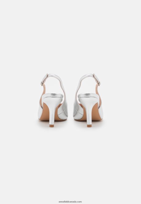 Anna Field Women Leather Classic Heels Silver H42J4Z1637