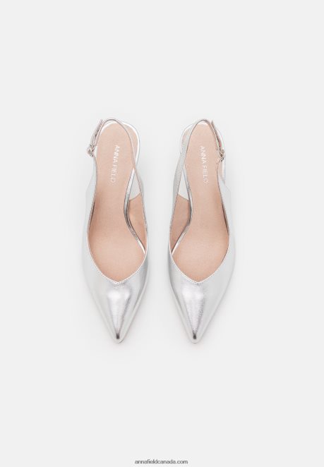 Anna Field Women Leather Classic Heels Silver H42J4Z1637