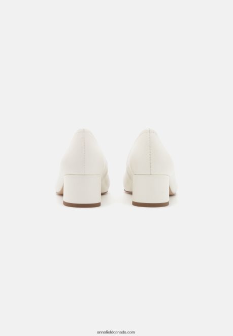 Anna Field Women Leather Comfort Classic Heels White H42J4Z1651